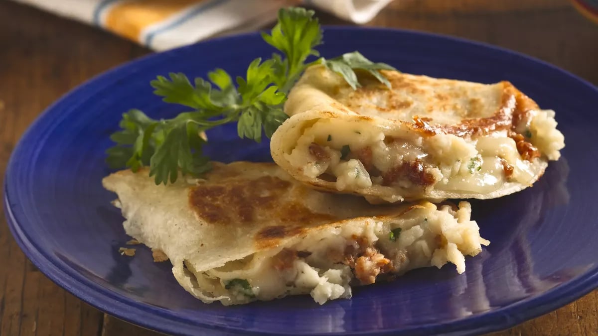 Potato and Sausage Quesadillas