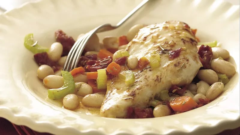 Tuscan Rosemary Chicken and White Beans