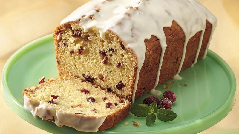 White Chocolate-Iced Cranberry Bread