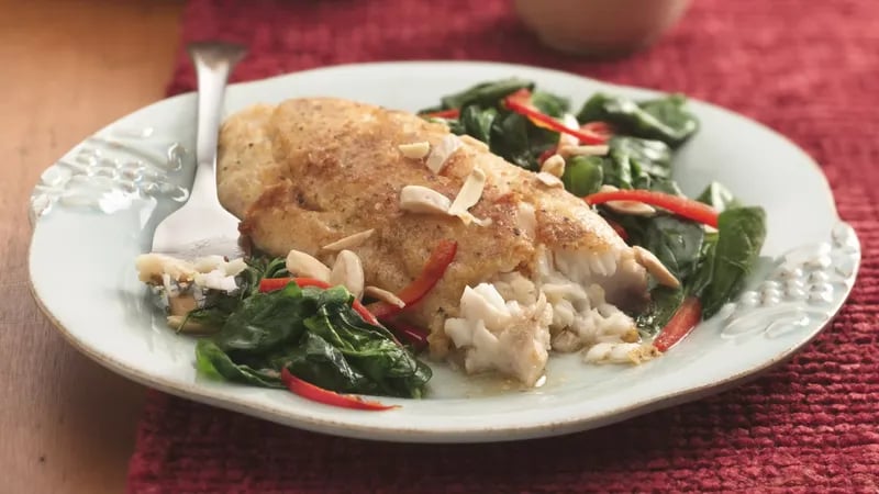 Brown Butter Fish Florentine