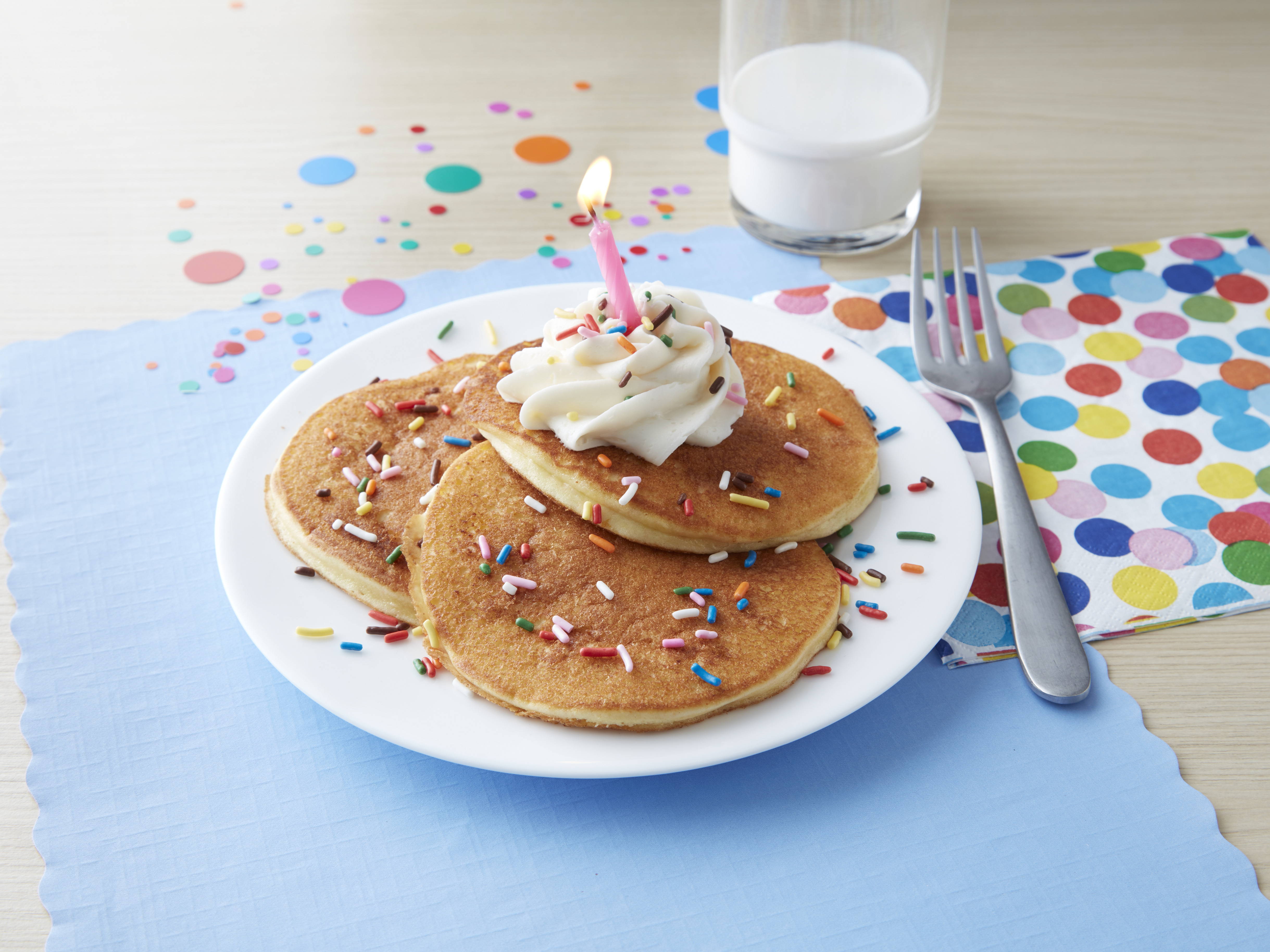 Funfetti Pancakes {Easy Birthday Pancakes} | Tastes of Lizzy T