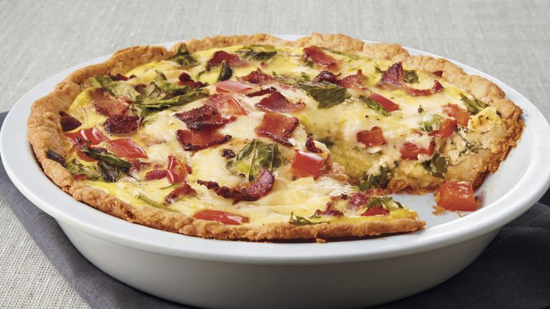 Bacon and Greens Quiche
