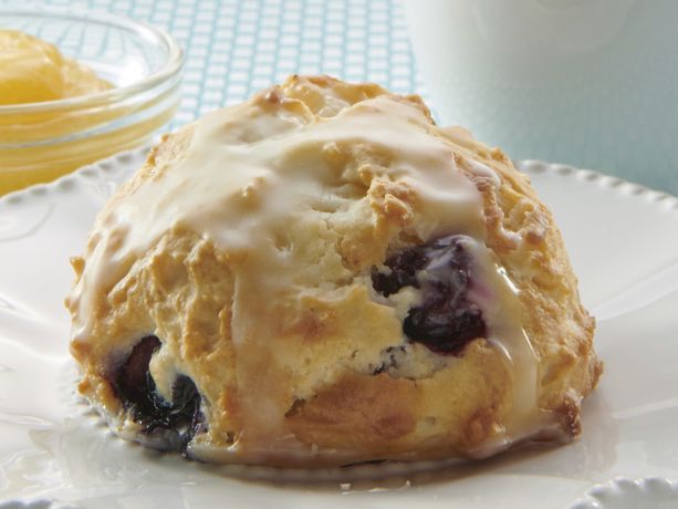 Glazed Blueberry Cream Cheese Scones