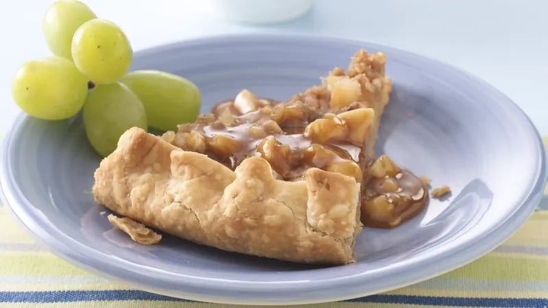Pineapple Galette with Caramel-Rum Sauce
