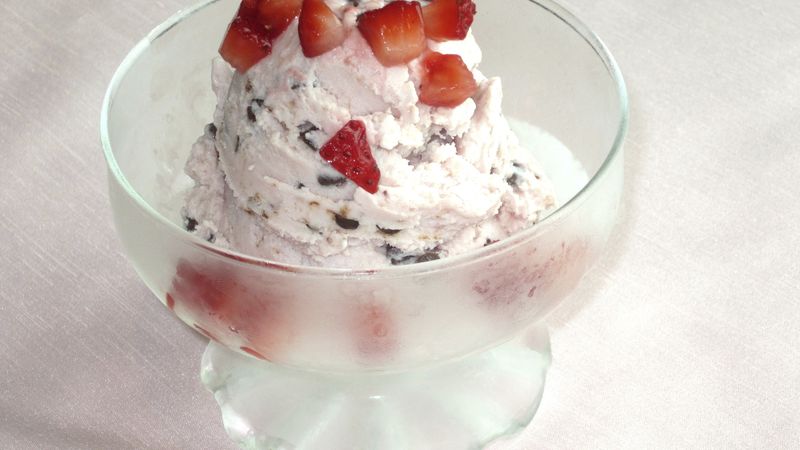 Chocolate Chip Strawberry Frozen Yogurt