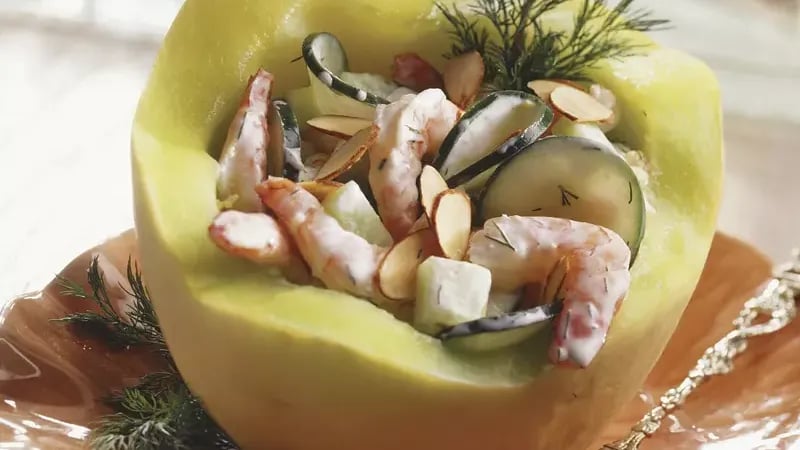 Shrimp in Melon Salad