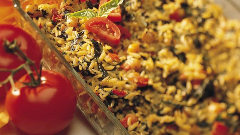Baked Orzo and Vegetables