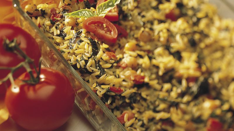 Baked Orzo and Vegetables