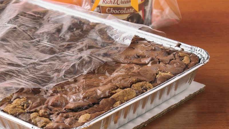 How to Make Box Brownies Better - Cookie Dough and Oven Mitt