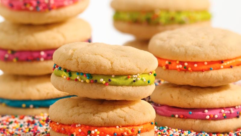 Cake Batter Cookie Stackers