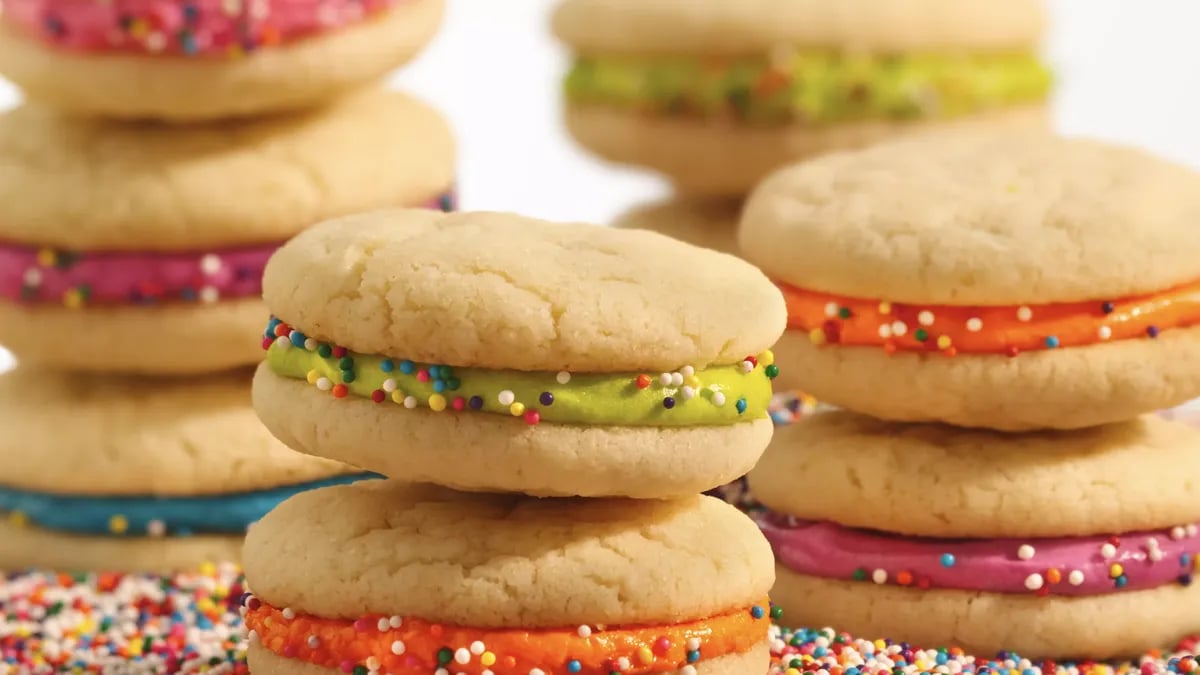 Cake Batter Cookie Stackers