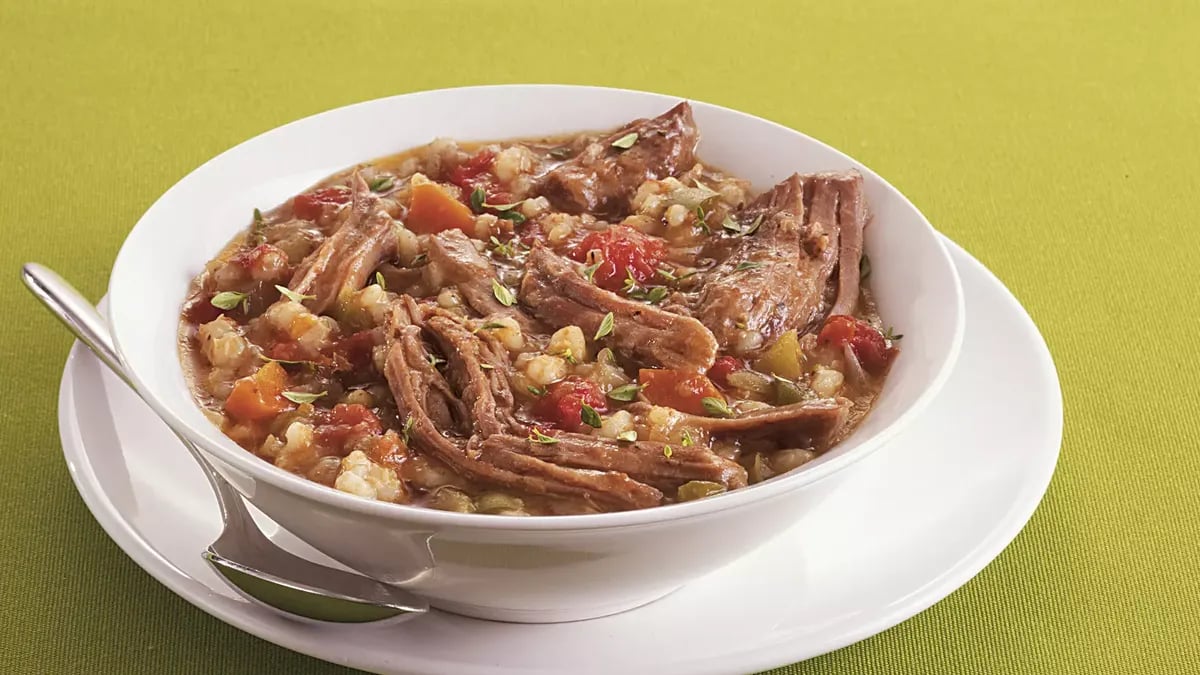 Slow-Cooker Beef and Barley Stew