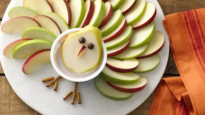 Thanksgiving Turkey Fruit and Yogurt Dip