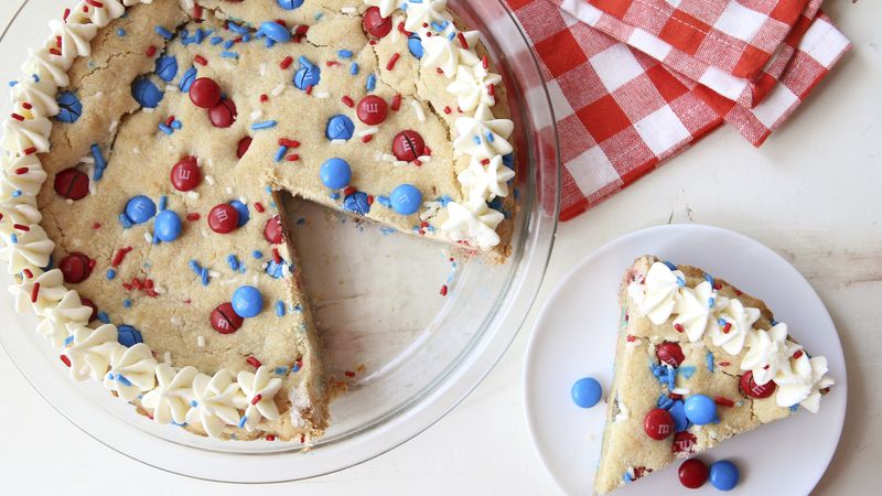 Red, White and Blue Sugar Cookie Pie