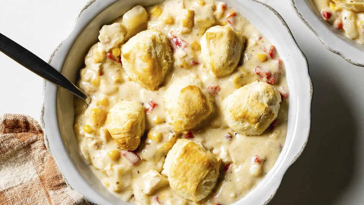 Chicken Chowder with Biscuit Dunkers for Two