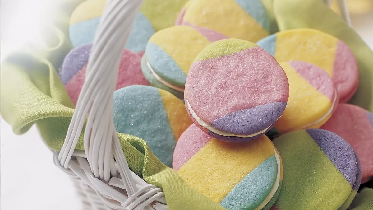 Rainbow Egg Cookies