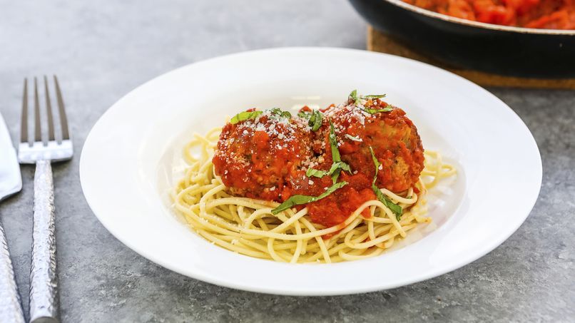 Spaghetti and Eggplant Meatballs