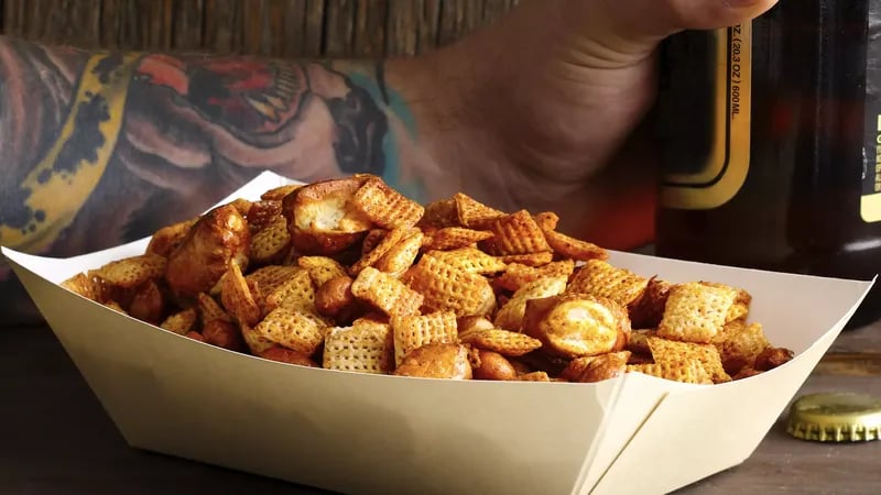 Sweet and Spicy Beer Nuts Chex Mix