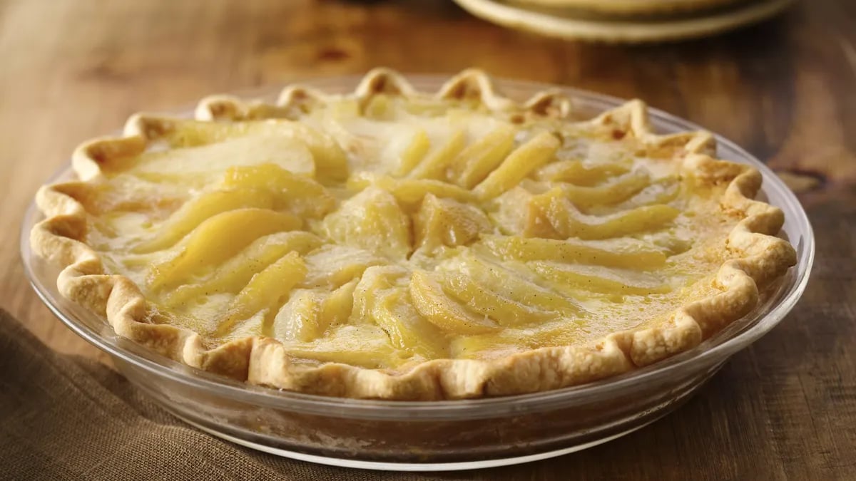 Elegant Pear Custard Pie