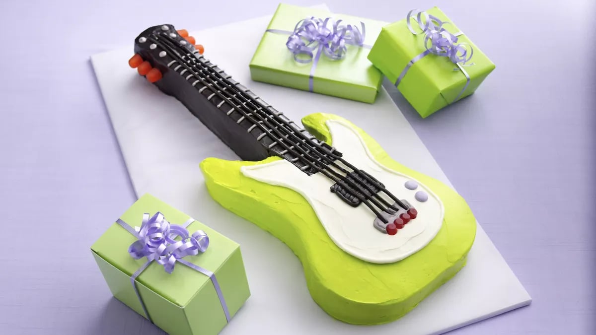 Guitar cake pan hotsell