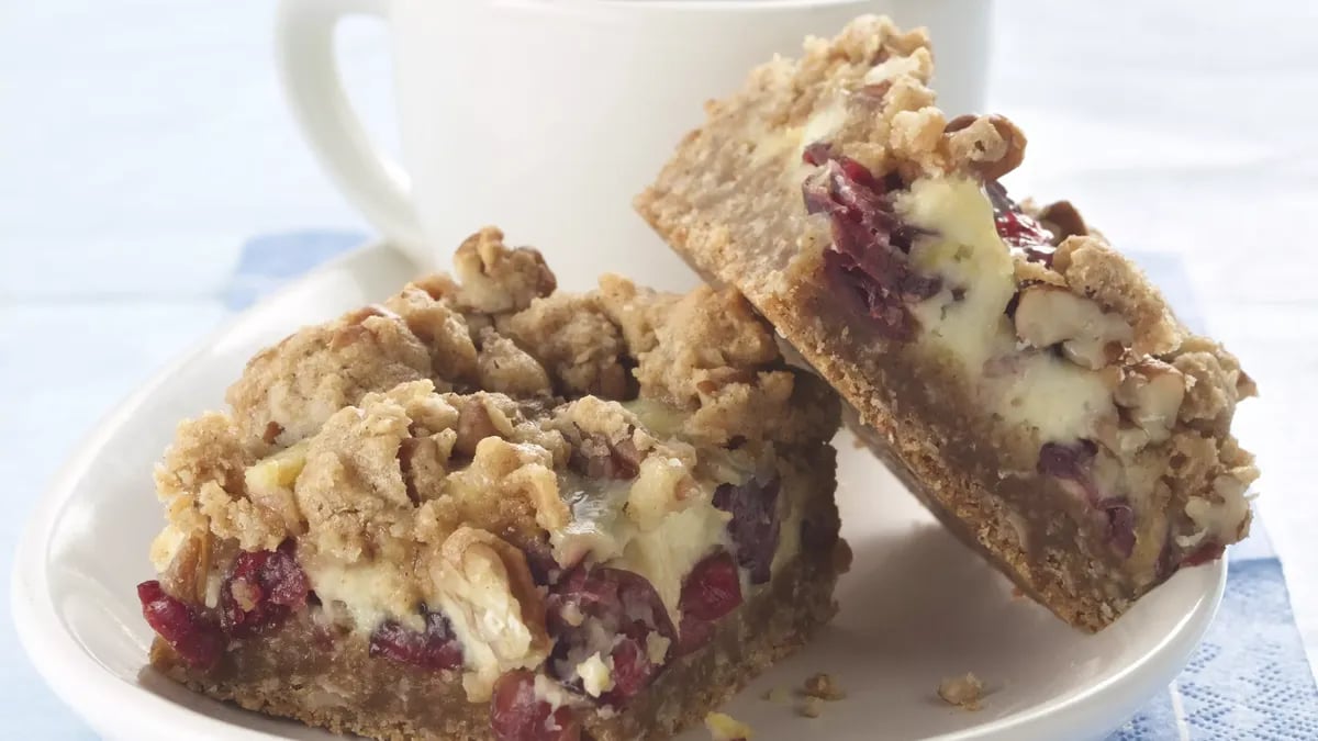 Oatmeal-Cranberry-Sour Cream Bars