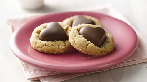 Chocolate Heart Peanut Butter Cookies-image