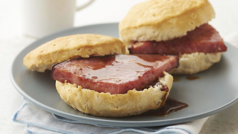 Ham Biscuits with Red-Eye Gravy