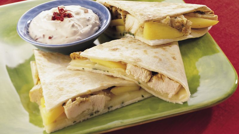 Chicken and Monterey Jack Cheese Quesadillas