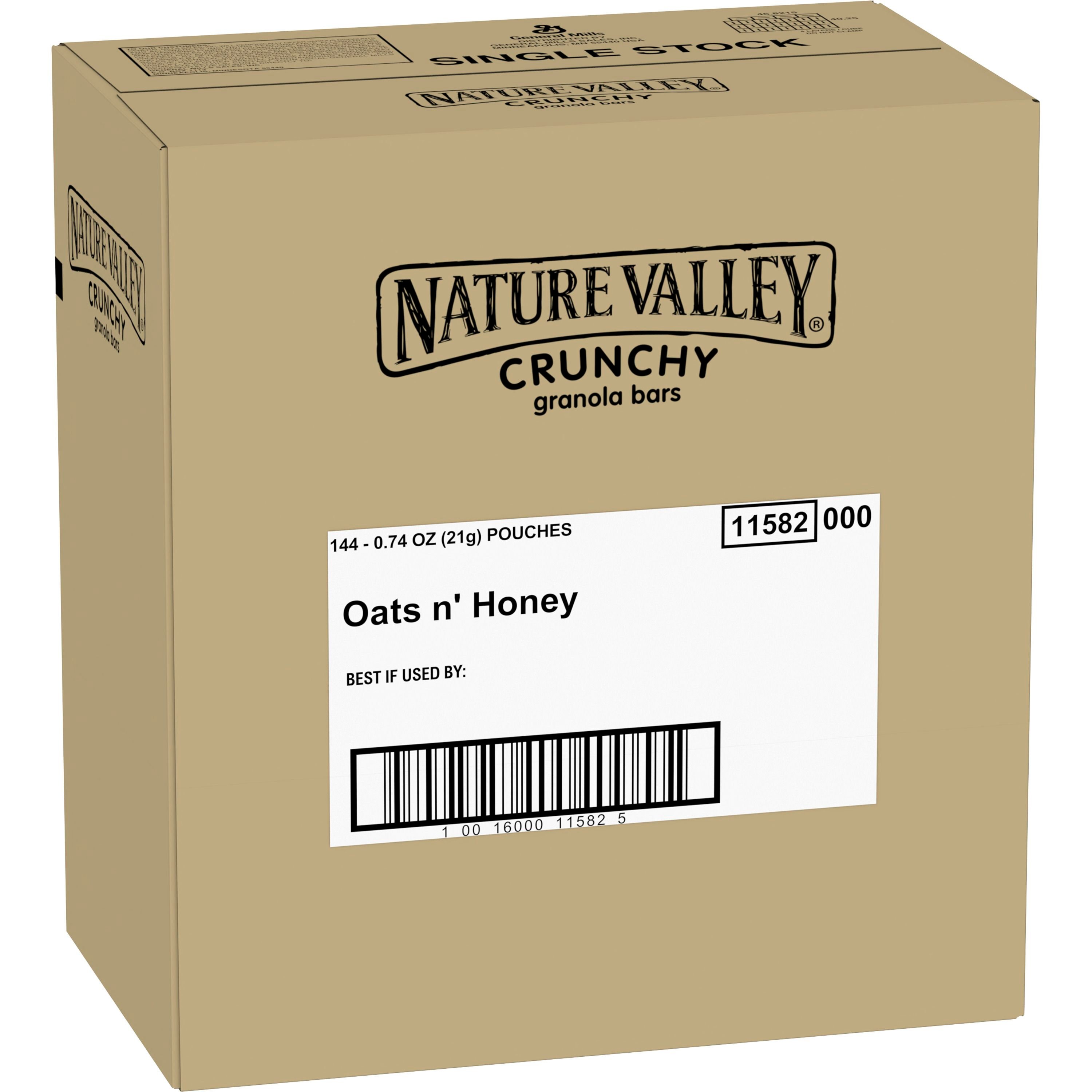 Case - Left Front 3D Nature Valley(TM) Crunchy Granola Bars Oats 'N Honey (144 ct) 0.74 oz