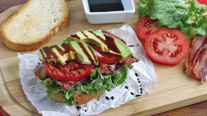 Bacon-Avocado-Lettuce-Tomato Snack Sandwich
