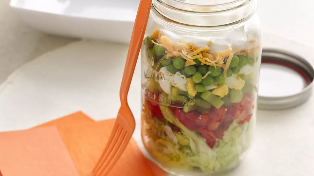 Layered Salad in a Jar