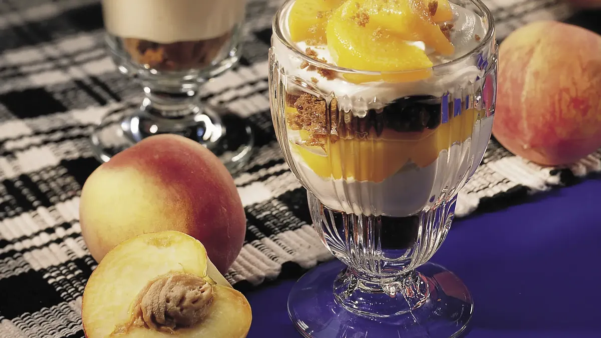 Creamy Caramel-Peach Parfaits