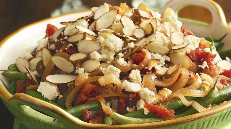 Green Beans with Tomatoes and Cotija
