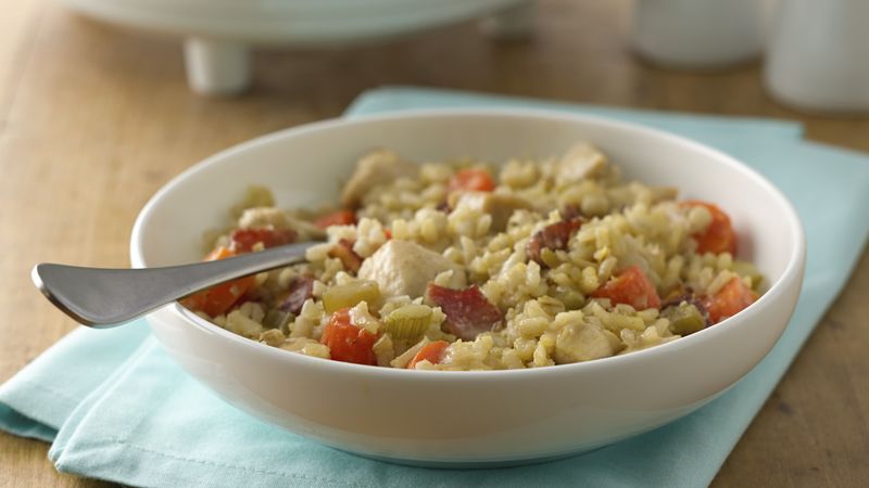 Slow-Cooker Chicken and Grains Casserole