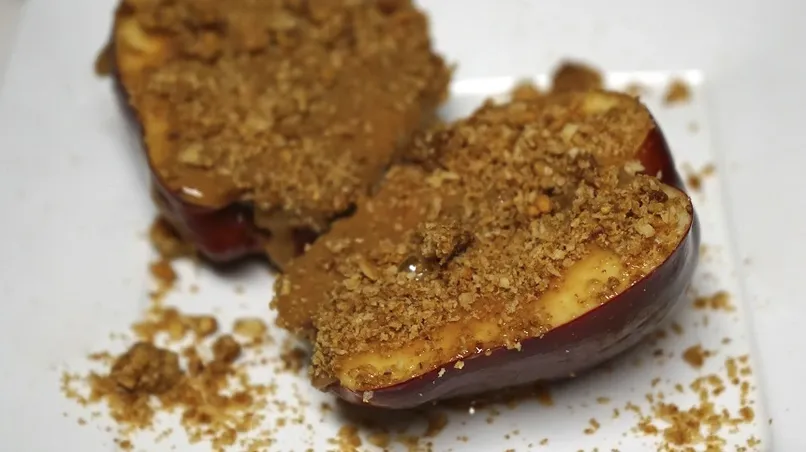 Caramel Apples with Granola Crumble
