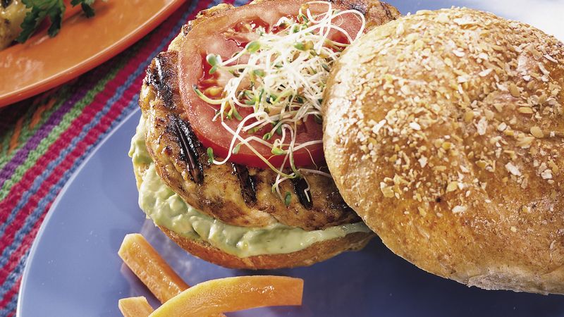 Turkey Burgers with Avocado Mayonnaise