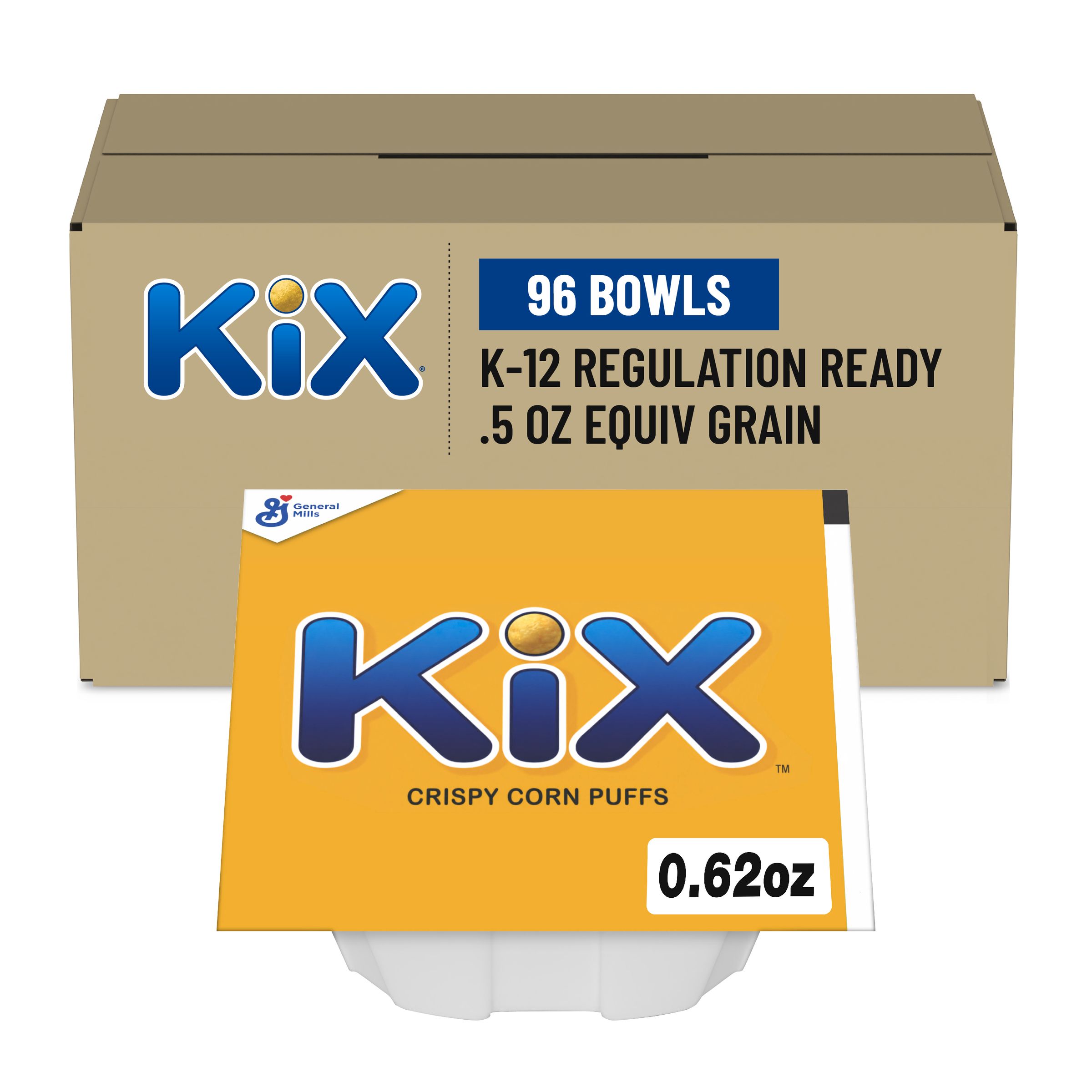  Case Optimized Hero Kix Cereal Single Serve Bowlpak 96/0.63 OZ