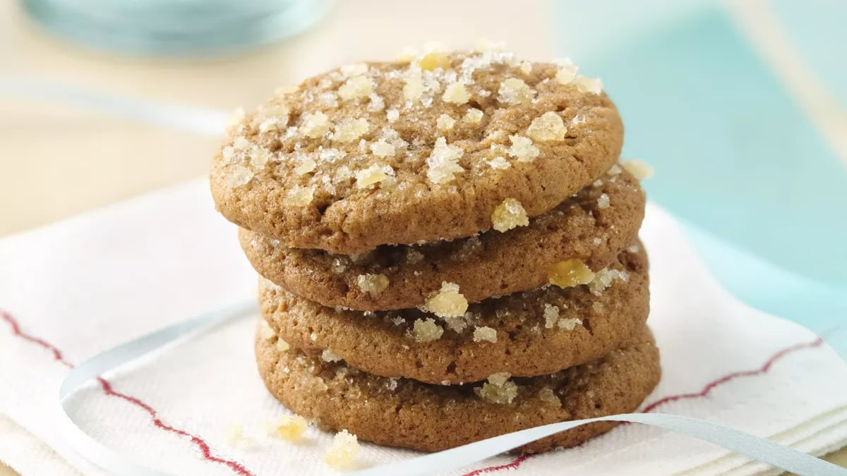 Chewy Triple Ginger Cookies