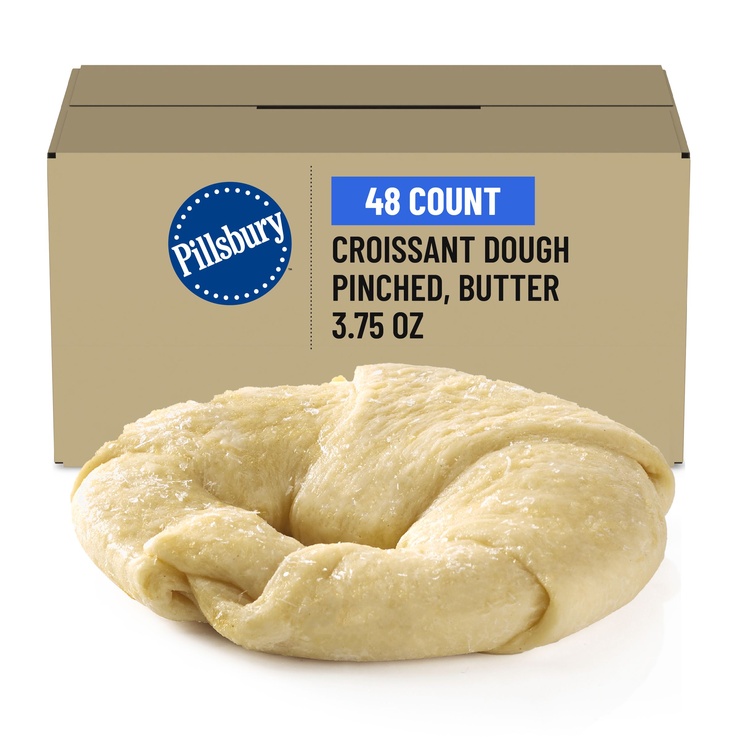  Case Optimized Hero Pillsbury Frozen Croissant Dough Bulk Pinched Butter 48/3.75 OZ