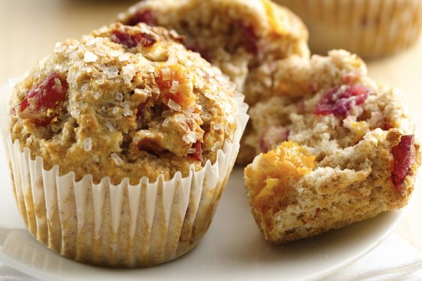 Cranberry Peach Muffins