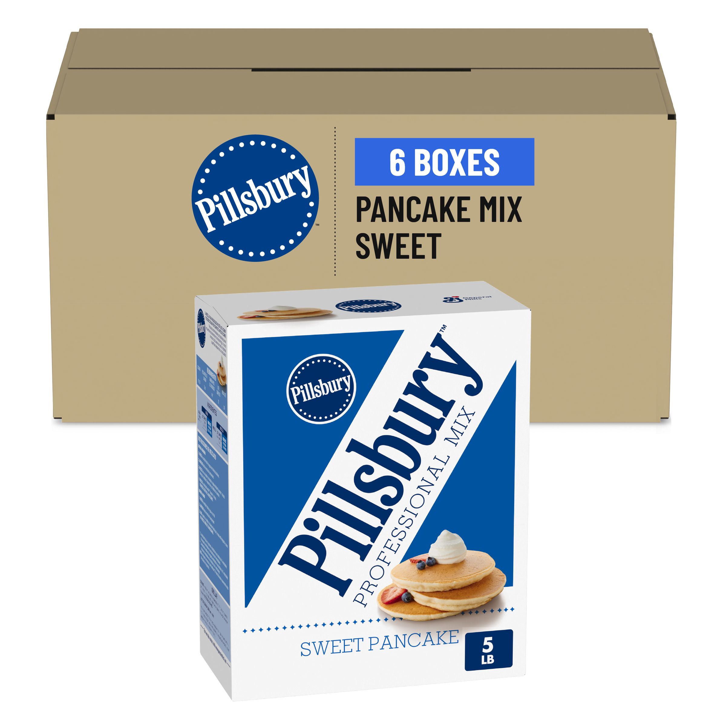  Case Optimized Hero Pillsbury Pancake Mix Box Sweet 6/5 LB