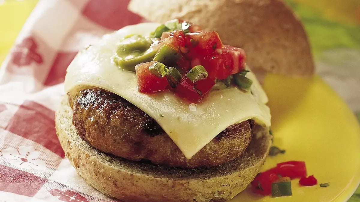 Grilled Mexican Chicken Burgers