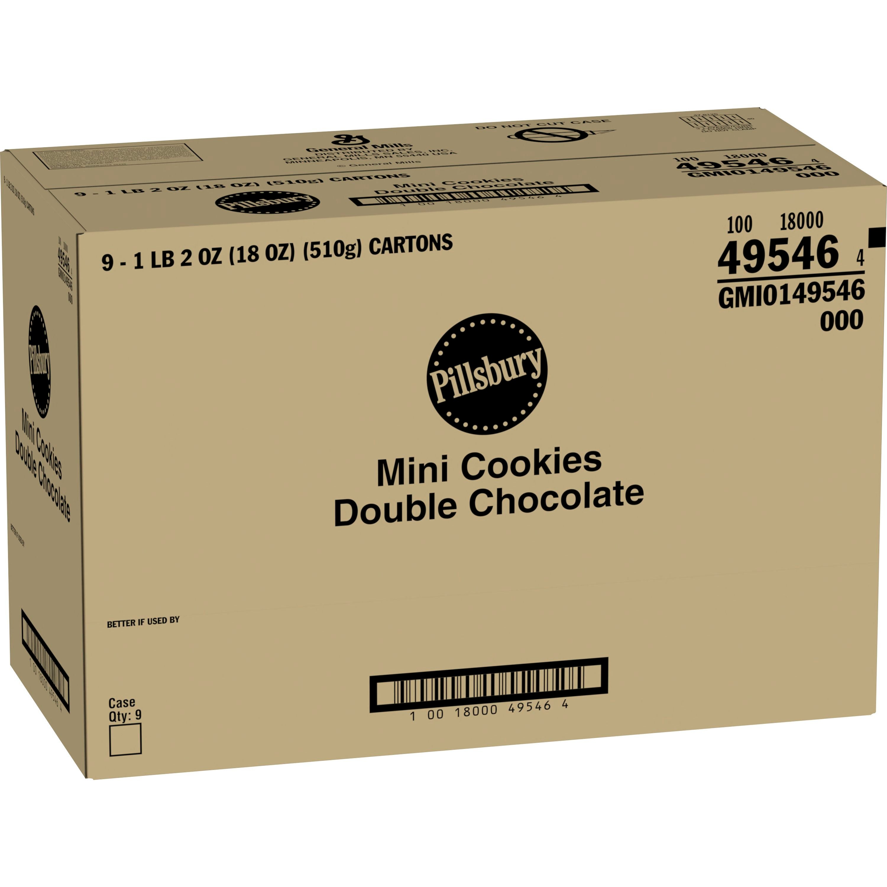 Case - Left Front 3D Pillsbury(TM) Soft Baked Cookies Mini Double Chocolate (6 ct) 3 oz