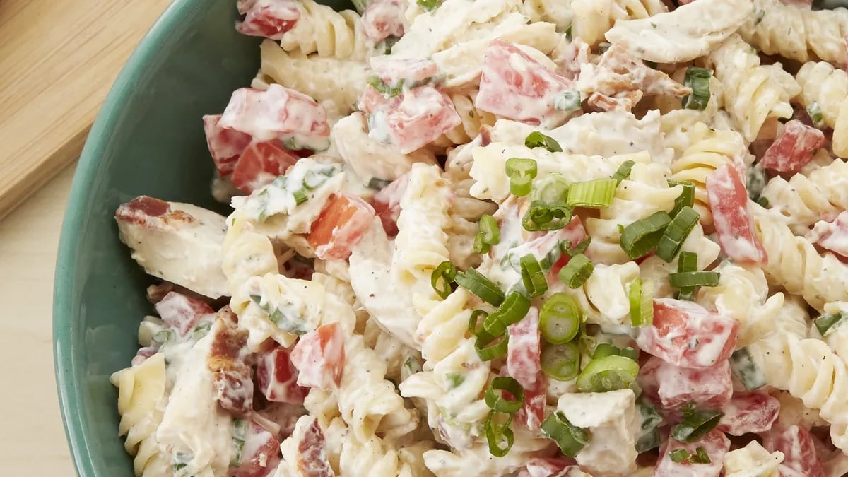 Chicken Bacon Ranch Pasta Salad