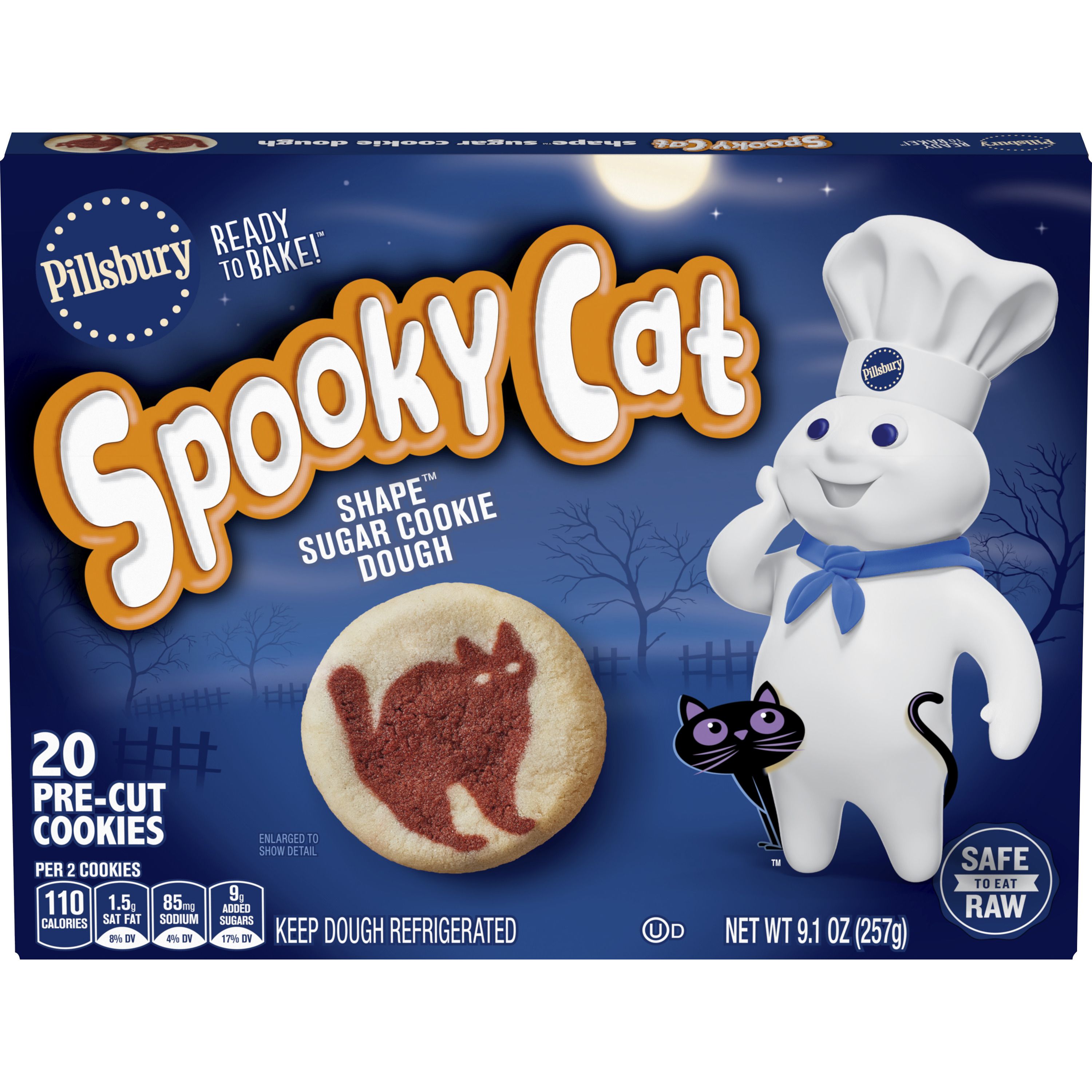 Pillsbury™ Shape™ Spooky Cat Cookie Dough - Front