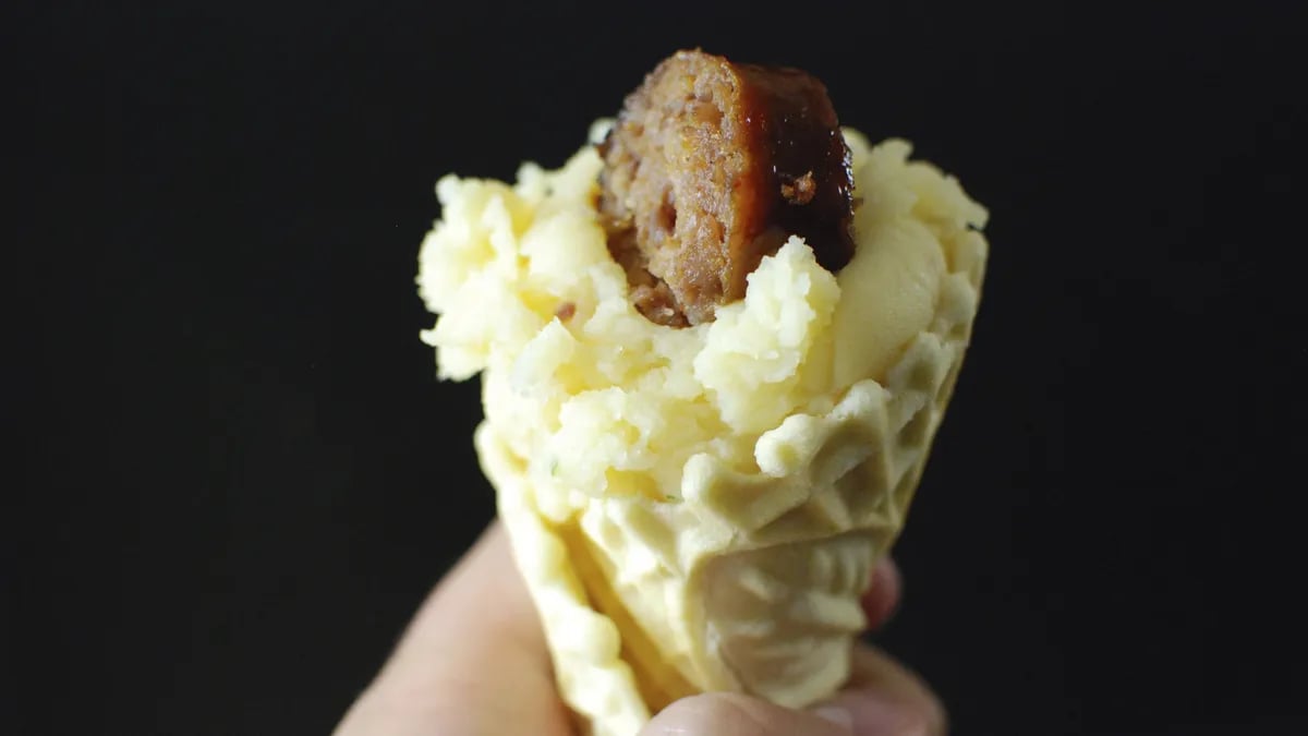 Sausage and Potato Cones