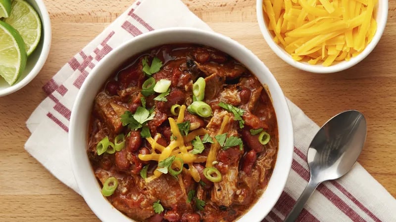 5-Ingredient Slow-Cooker Pulled Pork Chili