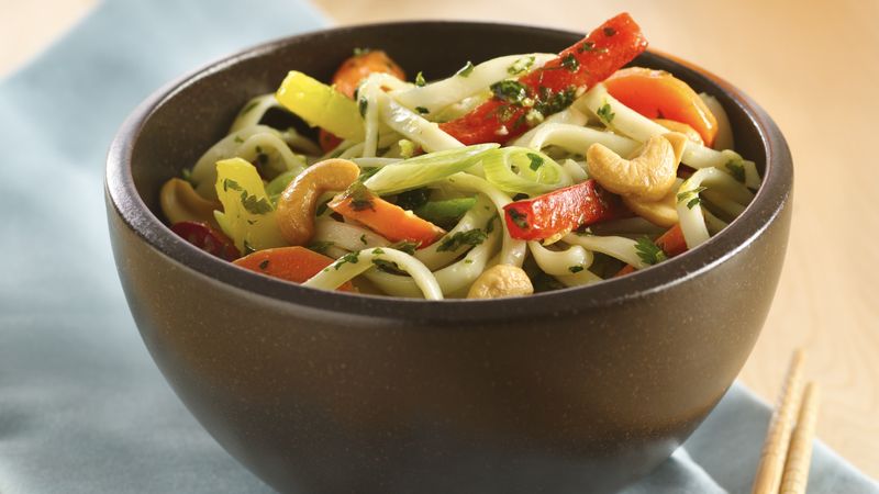 Vegetable-Cashew-Noodle Bowl