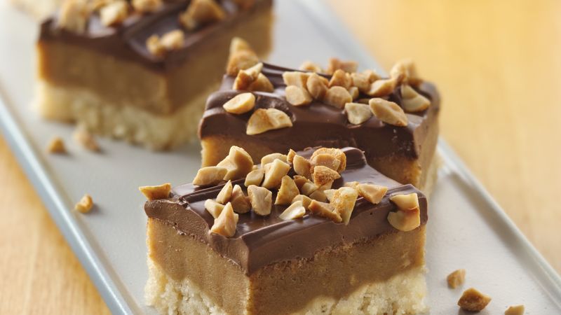 Chewy Peanut Butter-Caramel Bars