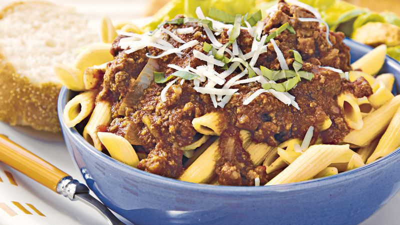 Slow-Cooker Beef Ragu with Penne